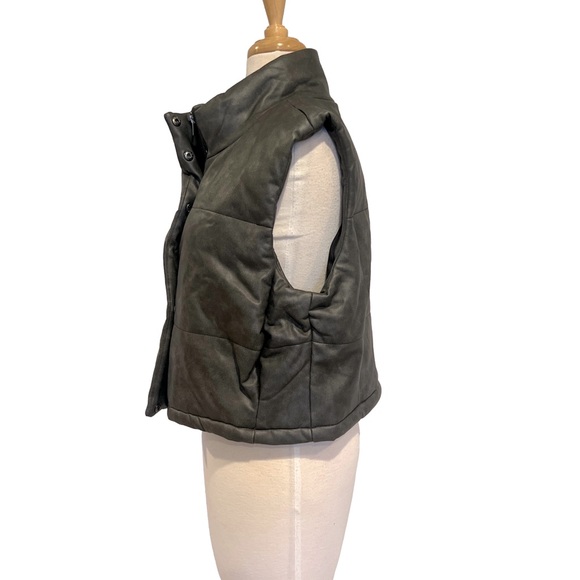 Promesa Urban Hiker Vegan Leather Puffer Vest -Size S - Picture 5 of 8